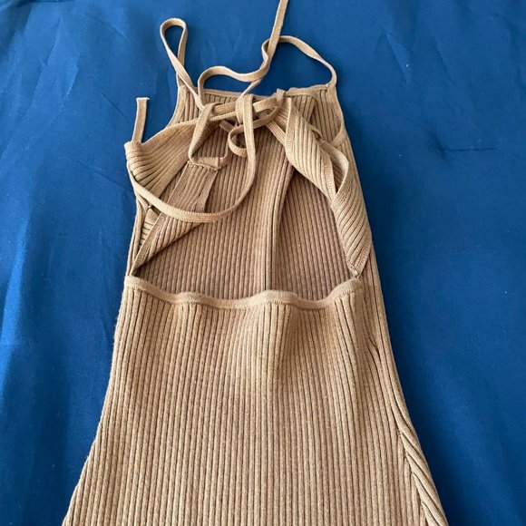 Abercrombie Womens Laced Up Midi Dress in Brown - Picture 5 of 6